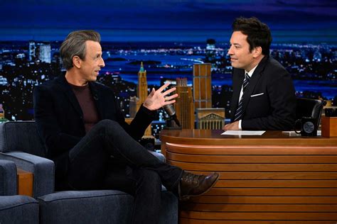 Seth Meyers Tells Jimmy Fallon Why He Thinks His Wife Is Trying To Kill