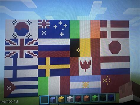 I built some flags : r/Minecraft