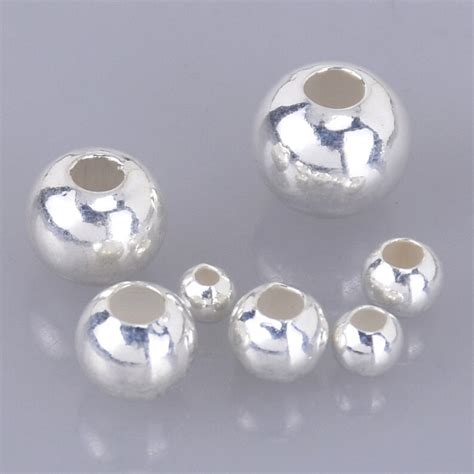 925 Sterling Silver Round Spacer Beads Round Seamless Beads Etsy