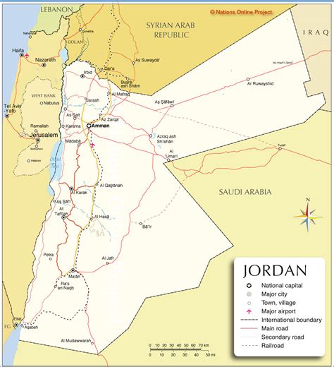 Carte de la Jordanie - Plusieurs cartes du pays du Moyen-Orient