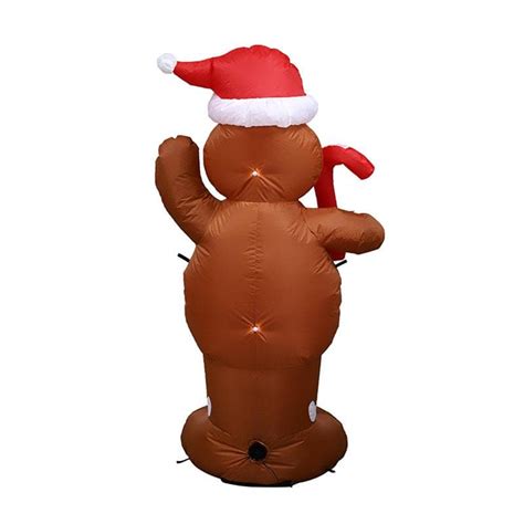 Christmas Inflatable Gingerbread Man Blow Up Yard Decoration NalaGila