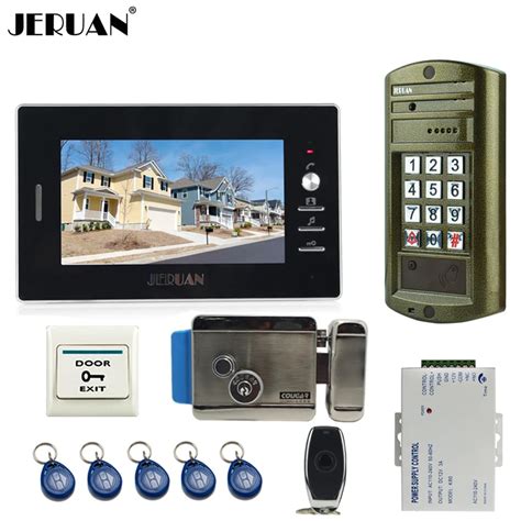 JERUAN NEW 7 Inch Video Intercom Door Phone System Kit Metal Waterproof