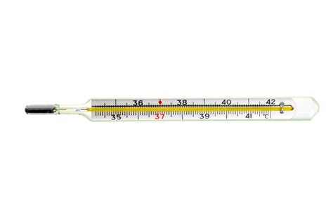 Glass Mercury Thermometer Isolated, Diagnostic, Thermometer, Mercury ...