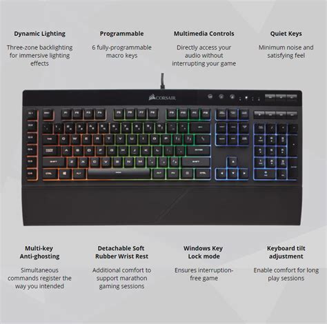 CORSAIR K55 RGB Gaming Keyboard - DTS - Computer Sales, Repairs and ...