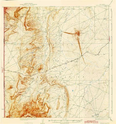 Collection C 007 Usgs Topographic Map Of Ship Rock Nm At The