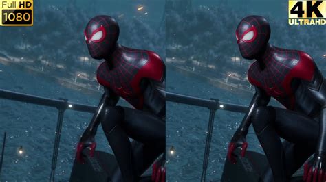 Marvels Spider Man Miles Morales Graphic Comparison 4k Vs 1080p