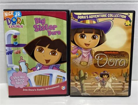 Dora The Explorer Dvd Lot Big Sister Dora Cowgirl Dora Nick Jr Cartoon