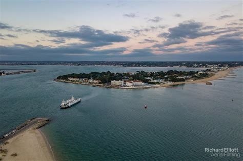 Sandbanks Ferry at dusk on Wednesday