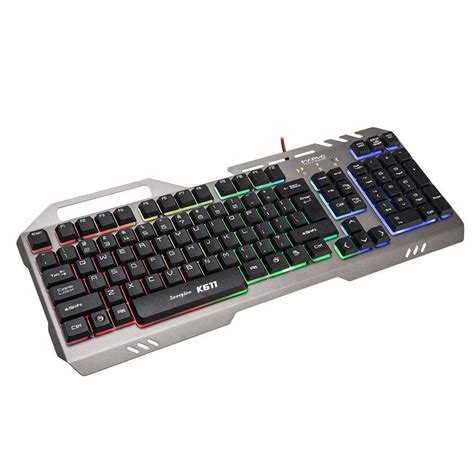 Teclado Marvo Gaming K Metalico Con Retroiluminaci N Rgb Est Tica