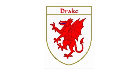 Drake Coat of Arms/Family Crest Postcard | Zazzle