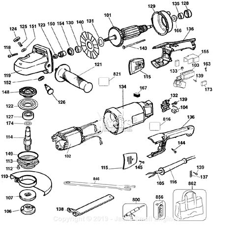 Dewalt Dw Type Parts Diagram For Grinder