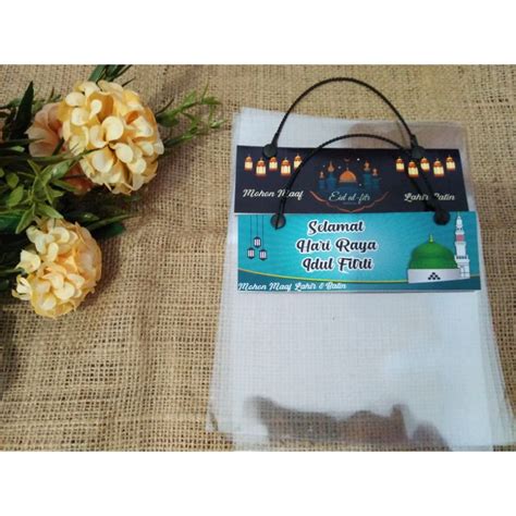 Jual Label Plastik Snack Lebaran Idul Fitri Kemasan Mini Parsel Label