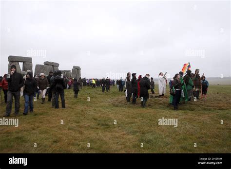 Winter Solstice celebrations during sunrise at Stonehenge UNESCO World ...