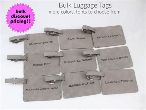 Bulk Luggage Tags Bulk Wedding Party Gift Faux Leather - Etsy