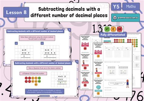 Year 5 Decimals Part 2 Subtracting Decimals With A Different Number Of Decimal Places