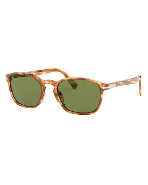 Persol Men S Patterned Rectangle Acetate Sunglasses Neiman Marcus