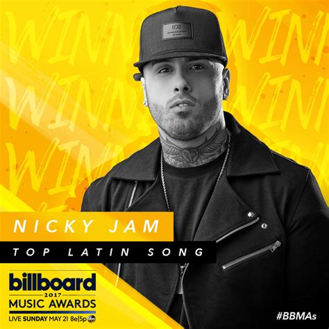 Nicky Jam Top Latin Song De Los Billboard Music Awards 2017 Hasta El