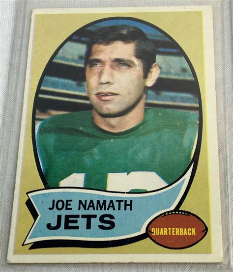 Lot Topps Joe Namath New York Jets Football Card