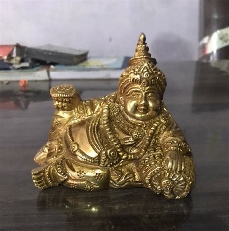 Yellow Brass Kuber Statue For Temple Size 4 At Rs 4500 Piece In