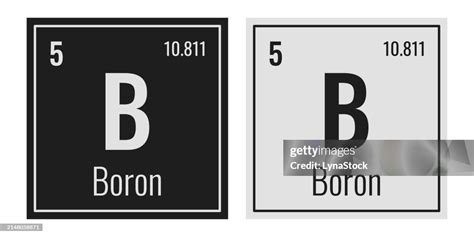 Boron Symbol Chemical Element Of The Periodic Table Vector Illustration