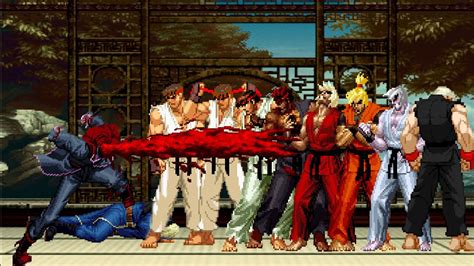 Kof Mugen Goenitz Vs Ryu Ken Team Youtube