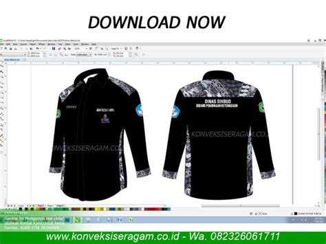 Desain Kemeja Cdr X Konveksi Seragam