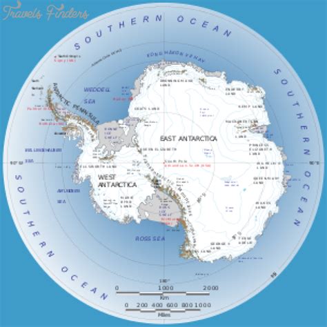 Antarctic Circle On World Map - TravelsFinders.Com