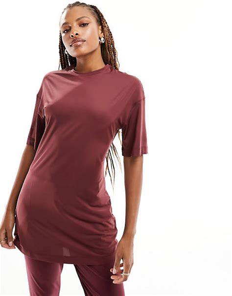 Puma Modest Oversized Training T Shirt In Burgundy Asos