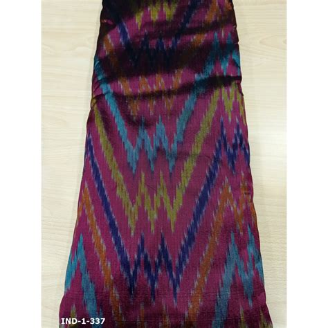 Jual Kain Tenun Ikat Sutra Bugis Makassar Magenta Tenun Sengkang IND