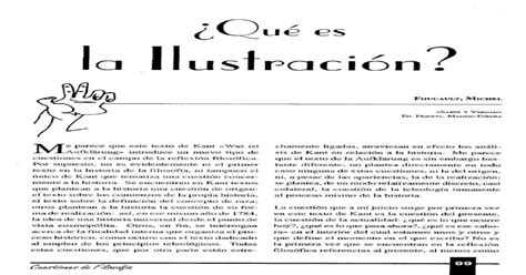 Foucault Inédito Qué Es La Ilustración PDF Document