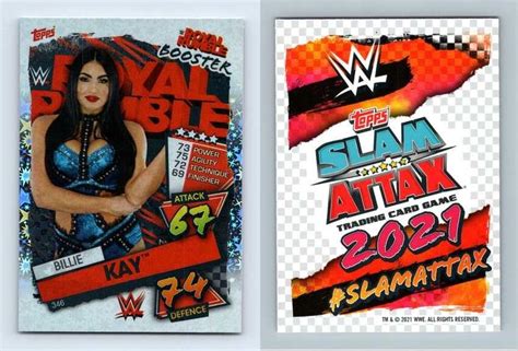 Billie Kay 346 WWE Slam Attax 2021 Topps Royal Rumble Booster TCG Card