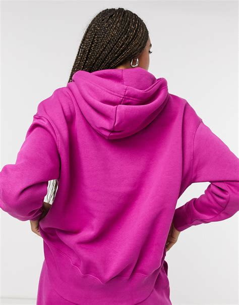 Nike Mini Swoosh Oversized Hoodie In Purple Lyst