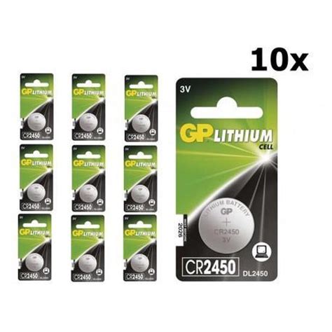 GP CR2450 DL2450 ECR2450 3V Lithium Knoopcel Batterij 10 Stuks Bol