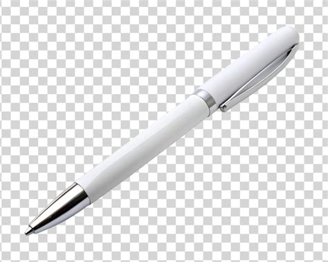 Premium Psd White Ballpoint Pen Isolated On Transparent Background