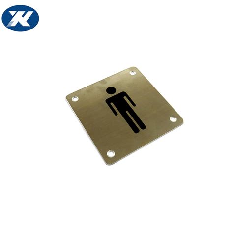 Stainless Steel Toilet Door Sign Washroom Sign Plate Man Wc Sign