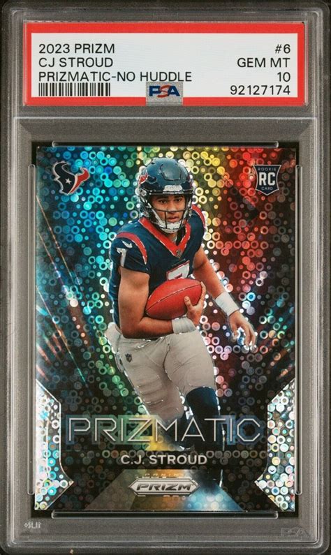 Prizm C J Stroud Prizmatic Texans No Huddle Disco Psa Gem