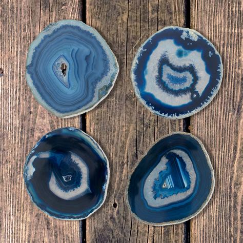 Blue Agate Coasters - Curiosity Home