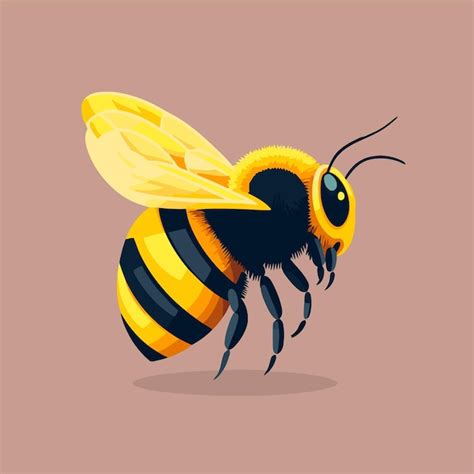 Premium Vector Flying Honey Bee Bumblebee Character Logo Mascot Flat