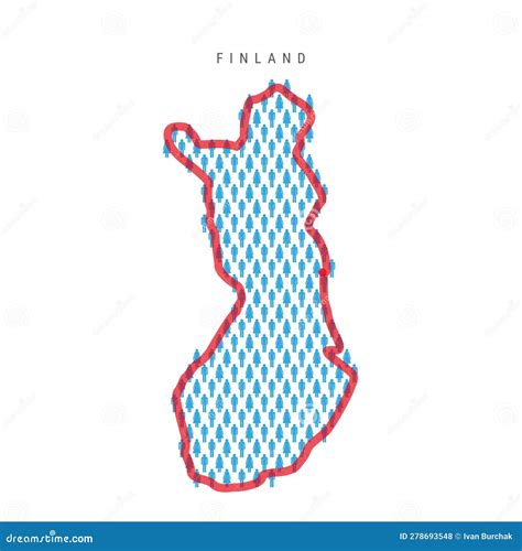 Finland People Icon Map Stylized Vector Silhouette Of Finland