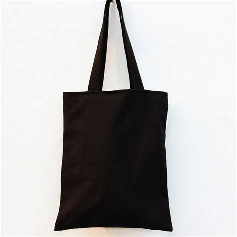 Casual tote fashion handbags Black canvas shoulder bag large shoulder ...