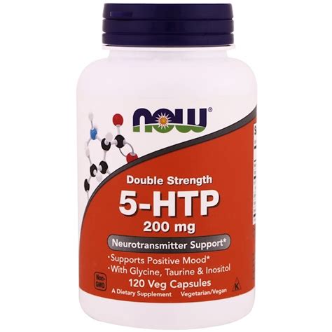 Now Foods 5 HTP Double Strength 200 Mg 120 Veg Capsules IHerb