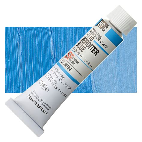 Holbein Artists Oil Color Verditer Blue 20 Ml Tube BLICK Art