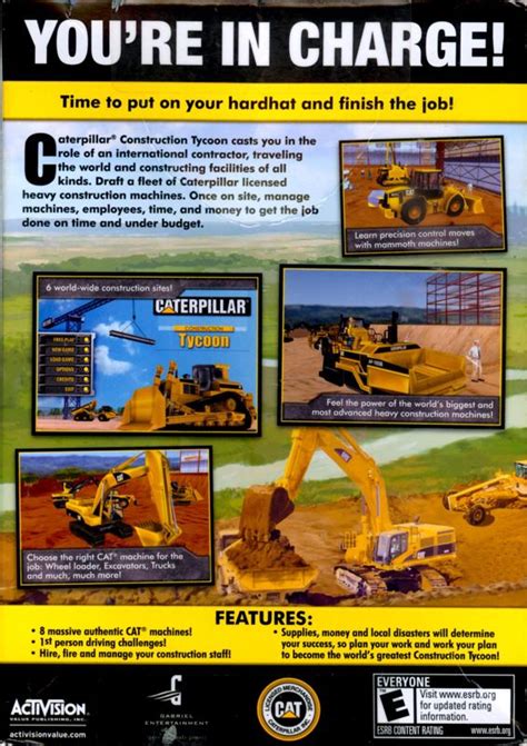 Caterpillar Construction Tycoon Cover Or Packaging Material MobyGames