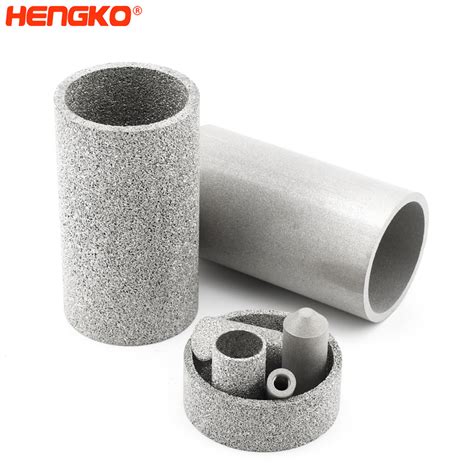 Cylindrical 25 50 Micron Stainless Steel Microns Porous Powder Sintered