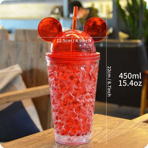 Ice Cold Water Bottle Double Wall Freezing Gel Drinking Bottle with Lid ...