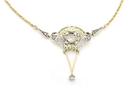 Collana Vintage In Oro E Argento Con Diamanti Gioielleria Roma