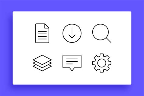 User Interface Minimalist Line Icons