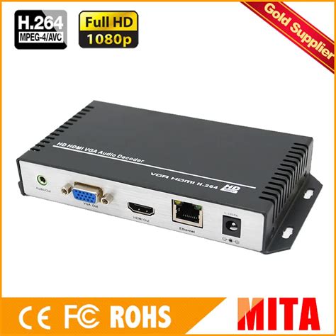 Decodificador de vídeo HD H 264 MPEG 4 AVC HMDI VGA para