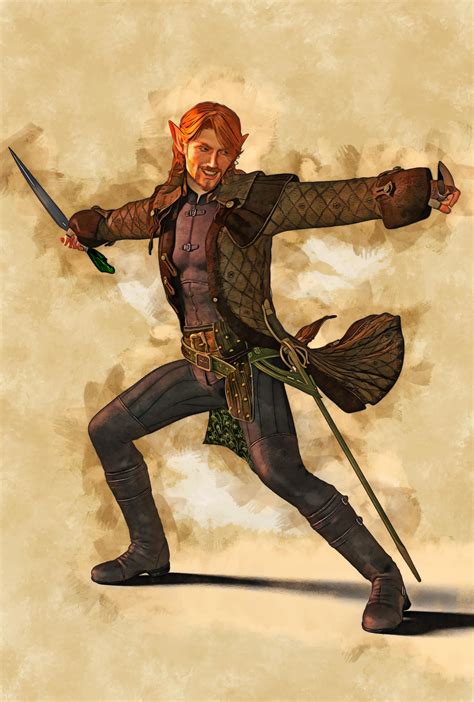 [art] Theran Mir The Noble Wood Elf Swashbuckling Rogue R Dnd