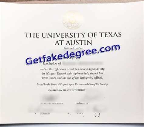 Custom University Of Texas At Austin Diploma Buy Fake High School And